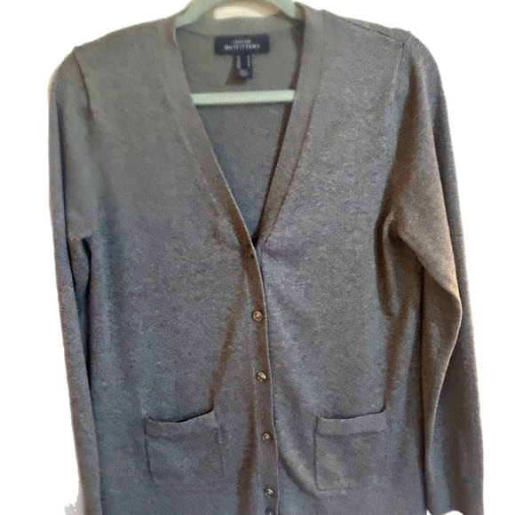 Lands' End Sweaters - Lands’ End Women’s Gray Button Front Cardigan Sweater Small Knit Classic